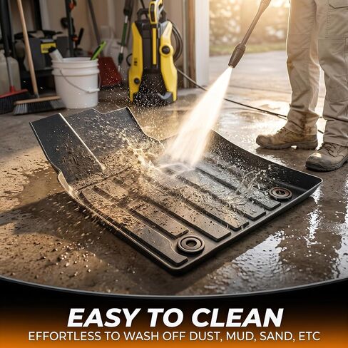 Floor Mats for Toyota Camry 2018-2024, All Weather Custom Fit Anti-Slip TPE Rubber Floor Mats Set, Toyota Camry Automotive Accessories, Rugged Camry Car Liners, 1st & 2nd Row Mat, Black in Saudi Arabia