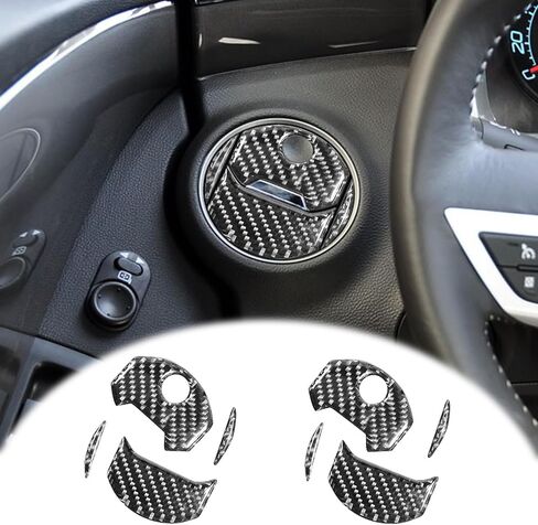RUIANTE Carbon Fiber Dashboard Sides Air Vent Outlet Cover Trim Interior Accessories Compatible with Camaro 2010 2011 2012 2013 2014 2015(8pcs Black) in Saudi Arabia