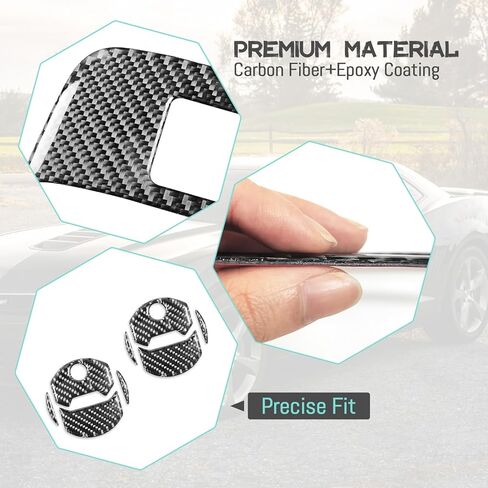 RUIANTE Carbon Fiber Dashboard Sides Air Vent Outlet Cover Trim Interior Accessories Compatible with Camaro 2010 2011 2012 2013 2014 2015(8pcs Black) in Saudi Arabia