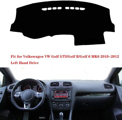 Car Auto Dashboard Cover for Volkswagen VW Golf GTI/Golf R/Golf 6 MK6 2010-2012 Left Hand Drive Dashmat Pad Carpet Dash Mat in Saudi Arabia