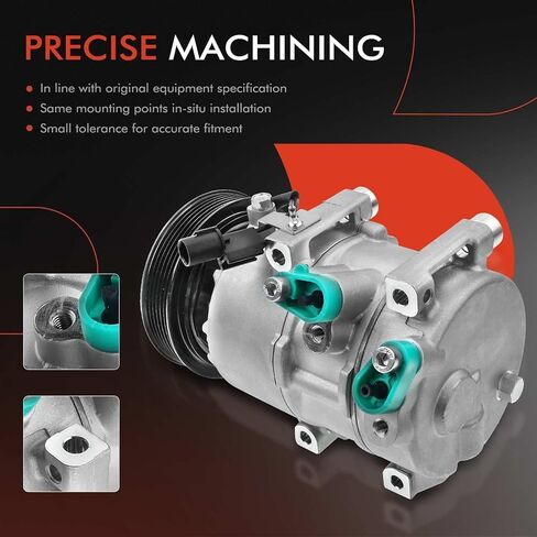 A-Premium AC Compressor with Clutch Compatible with Kia Rondo 2007-2009 2.7L in Kuwait
