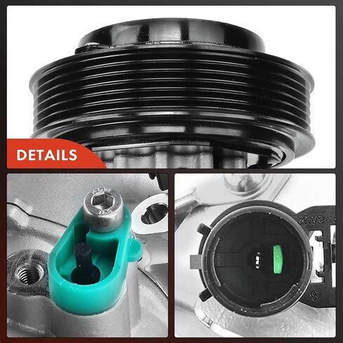A-Premium AC Compressor with Clutch Compatible with Kia Rondo 2007-2009 2.7L in Kuwait