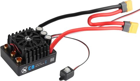XC C8XT60 Sensorless Brushless ESC for RC Car,3-6S Lipo,160A Continuous Current,6-9A、6.0/7.4V/8.4V BEC,Applicable to 1/8 1/10 Trucks Monster Off Roads in Saudi Arabia