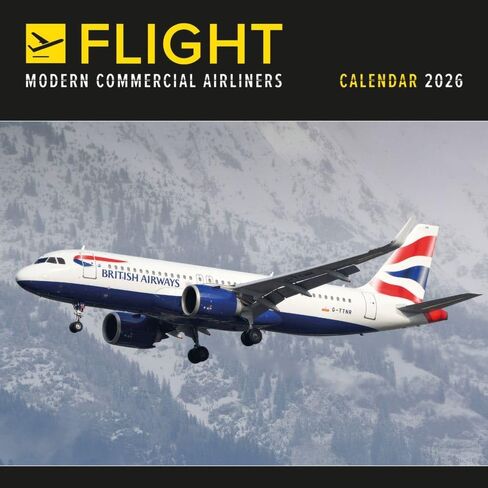 Carousel Calendars, Flight Modern Commercial Airliners 2026 Wall Calendar in Kuwait