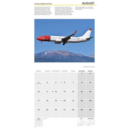 Carousel Calendars, Flight Modern Commercial Airliners 2026 Wall Calendar in Kuwait