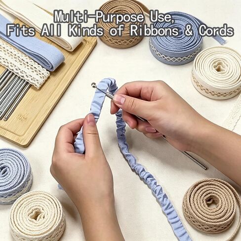 6 Pack Multipurpose Rope Threader with Spring-Loaded Eye, Bendable Drawstring Tool for Elastic Waistband Lacing Tape, Sewing Bodkin for Hoodies Pants, Metal in Kuwait