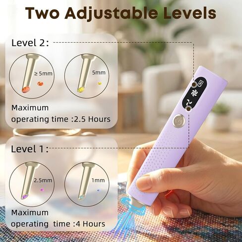 Electric Diamond Painting Pen, Vacuum Diamond Art Pens Cordless & Quiet, Adjustable Suction Mode, Diamond Painting Tool Supplies for Adults, Purple in Saudi Arabia