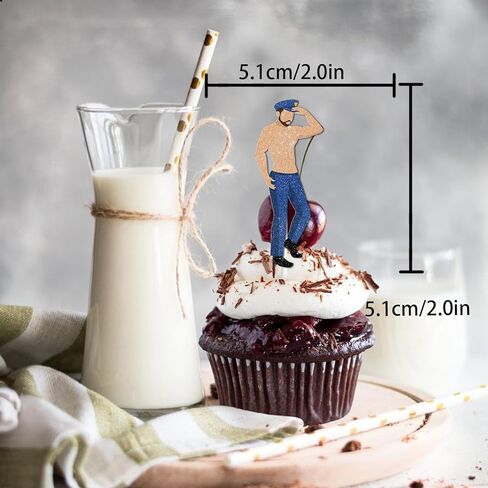 18pcs Glitter Dessert Cupcake Topper Gym Fitness Weight Lifting Sports Muscle Men Theme Decor Supplies Men Boys Happy Birthday Anniversary Party Decorations in Kuwait