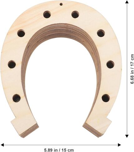IMIKEYA 24Pcs Unfinished Wood Horseshoe Cutouts Crafts Blank Wooden Horse Shoe Ornament for Decoration Wedding Party Birthday DIY Supplies in Kuwait