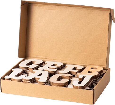196 Pcs Wooden Letters 3 in Crafts Unfinished Wooden Letters Small Wood Letters DIY Painting Art Home Decor Spelling Learning (3IN) in Kuwait