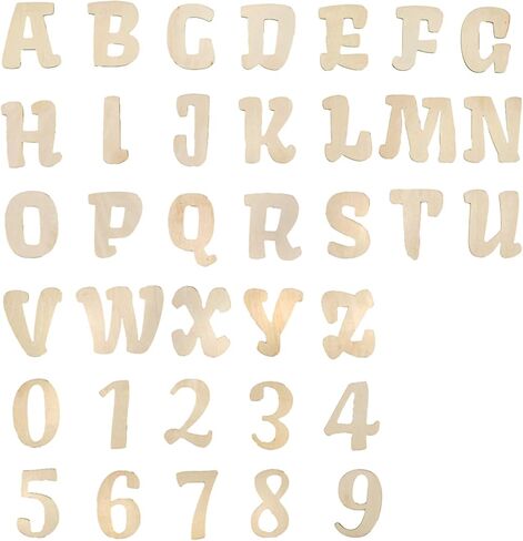 196 Pcs Wooden Letters 3 in Crafts Unfinished Wooden Letters Small Wood Letters DIY Painting Art Home Decor Spelling Learning (3IN) in Kuwait