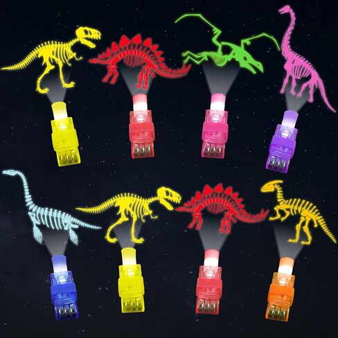 36Pcs Dinosaur LED Finger Lights Dinosaur Party Favors Glow in The Dark Light Up Finger Lights Dino Skeleton Themed Toys Bulk for Kids Birthday Party Goodie Bag Stuffer Birthday Gift Classroom Prize in Saudi Arabia