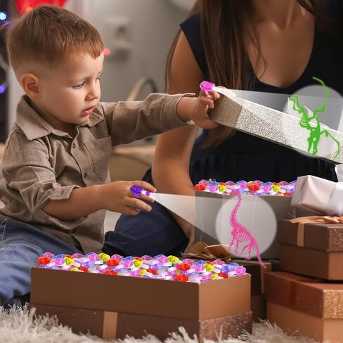36Pcs Dinosaur LED Finger Lights Dinosaur Party Favors Glow in The Dark Light Up Finger Lights Dino Skeleton Themed Toys Bulk for Kids Birthday Party Goodie Bag Stuffer Birthday Gift Classroom Prize in Saudi Arabia