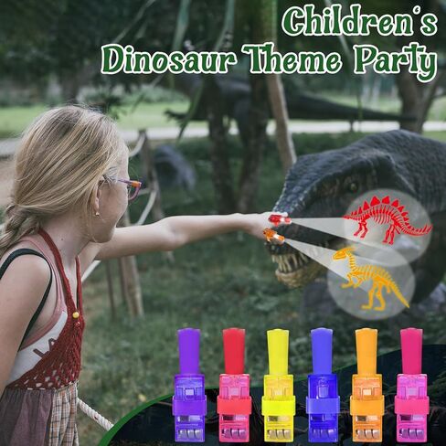 36Pcs Dinosaur LED Finger Lights Dinosaur Party Favors Glow in The Dark Light Up Finger Lights Dino Skeleton Themed Toys Bulk for Kids Birthday Party Goodie Bag Stuffer Birthday Gift Classroom Prize in Saudi Arabia