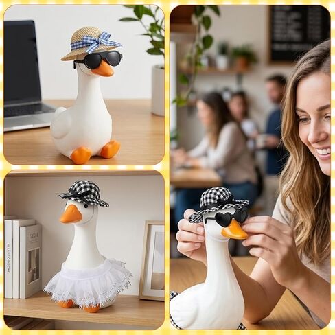 7 Inch Desk Goose Outfits, 25 PCS Desk Goose Accessories for Seasonal Decoration Rotation, Includes Hats Hairband Glasses Dresses Necklaces Scarves Swim Ring, Holiday Party Atmosphere Creation in Saudi Arabia