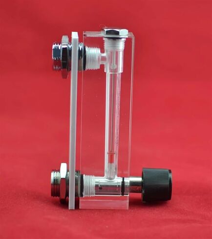 LZM-6T 1-10LPM/2-20SCFH panel type acrylic flowmeter(flow meter) with adjust valve bass fitting Female G1/4" Male M18*1.5 in Kuwait
