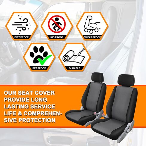 Seat Covers Compatible with 1995-2004 Toyota Tacoma Flat Bucket (Not for Sports Bucket), Heavy Duty Neoprene Seat Cushions in Kuwait