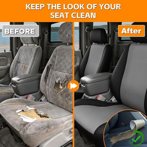 Seat Covers Compatible with 1995-2004 Toyota Tacoma Flat Bucket (Not for Sports Bucket), Heavy Duty Neoprene Seat Cushions in Kuwait