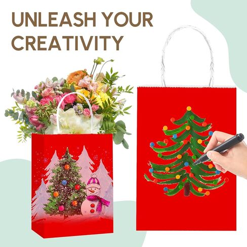 Qioxiou 60 Pack Red Gift Bags with Handles Small Size Bulk 5.91x3.15x8.27 Kraft Paper Gift Bags, Small Red Paper Sacks for Shopping, Business, Retail Merchandise Grocery, Wedding Birthday Party Favor in Kuwait