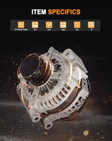 ASAPE 11792 High Output Replacement New Alternator Fit for 2014-2020 for Ram ProMaster 1500 3.6L 2014-2020 for Ram ProMaster 2500 3.6L 2014-2020 for Ram ProMaster 3500 3.6L in Kuwait