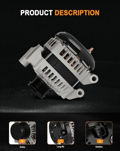 ASAPE 11792 High Output Replacement New Alternator Fit for 2014-2020 for Ram ProMaster 1500 3.6L 2014-2020 for Ram ProMaster 2500 3.6L 2014-2020 for Ram ProMaster 3500 3.6L in Kuwait