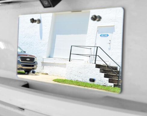 12 Pack Blank License Plate Laser Cut Mirrored 12" x 6" Custom Vanity Plates with 4 Holes Sleek and Reflective Automotive Accent for Cars Trucks and SUVs by Marketing Holders in Kuwait