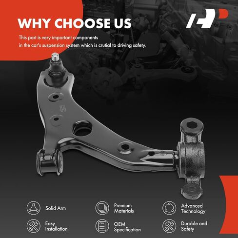 A-Premium Front Right Lower Control Arm, with Ball Joint & Bushing, Compatible with Mazda 3 2014-2018, 3 Sport 2014-2018 in Kuwait