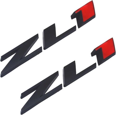 بديل Aimoll لشعار ZL1 Camaro شعار ثلاثي الأبعاد الجانب الخلفي (قطعتان أسود وأحمر) in Kuwait