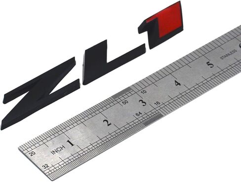 بديل Aimoll لشعار ZL1 Camaro شعار ثلاثي الأبعاد الجانب الخلفي (قطعتان أسود وأحمر) in Kuwait