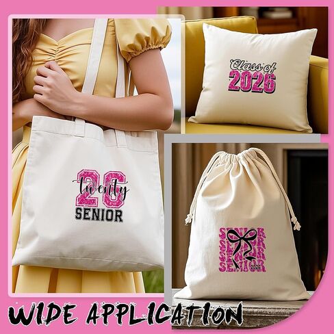 Dazoratix Graduation Sash Class of 2026-18 Sheets Stole Sashes Decorations DIY Customize Iron on Letters Number Senior Grad Patches Heat Transfer Vinyl Stickers Custom Decals for Clothing Cap (Pink) in Kuwait
