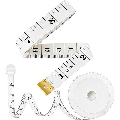 Auto-Retract Body Measuring Tape 60" (2-Pack) – for Fitness, Weight Loss, Sewing, Tailoring & Craft Measurements in Kuwait