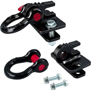 3/8" Tractor Bucket Hooks, Bolt on Tractor Hooks, Tractor Hooks for Bucket, Shackle Mounting Bracket with Back Plate, Suitable for Tractors, Loaders, Trailers, RVs, 2-Pcs in Saudi Arabia