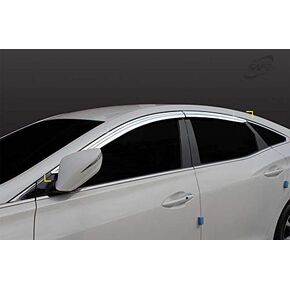 Chrome Side Window Wind Deflectors Visor Rain Wind Guards 4p for 2012~2017 Hyundai Azera in Saudi Arabia