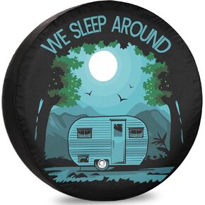 We Sleep Around Rv Spare Tire Cover for Trailers Rv Accessories Weatherproof 15Inch in Saudi Arabia