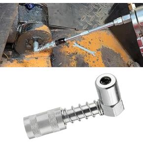 90 Degree Grease Coupler Adapter, Sturdy Steel Grease Coupler Adapter with Sleeves for Tight Spaces, Tight Spaces for Auto, Farm, Truck or Industrial Use (Big Sleeve) in Saudi Arabia