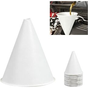 100PCS Disposable Car Engine Oil Funnels, Portable Paper Cone Vehicle Engine Oil Funnel, Flexible No-Spill Automotive Fluid Gas Change Fillers, Universal for SUV Automobile Truck in Saudi Arabia