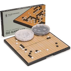 يستورد الجبال الأصفر المستلزمات المغناطيسية الكبيرة 19x19 Go Game Set (14.6 بوصة) مع مجموعة محدبة واحدة - طي ، محمول ، مجموعة جاهزة للسفر in Kuwait