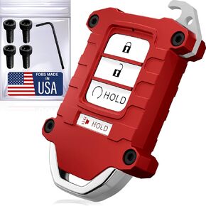 USA-Made for Honda Key Fob Shell 2013-2022 - Accord, Civic, CRV, Pilot, Insight, Odyssey, Passport Honda Key Fob Replacement (Red) in Saudi Arabia