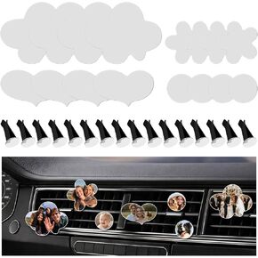 16PCS Sublimation Car Air Vent Blanks,Multi-Style Sublimation Blanks Car Air Vent Clips for DIY Decoration,Car Vent Clips & Sublimations Accessories for Portraits,Photos in Saudi Arabia