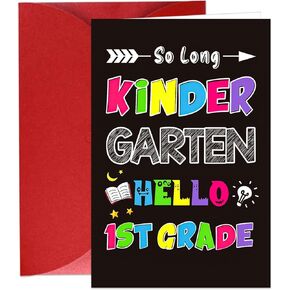Kindergarten Graduation Card - 2026 Kindergarten Graduation Gift Cards for Kids Boys Girls, Pre-k Preschool Graduation & First Grade Back to School Cards Hello 1st Grade Card with Envelope in Saudi Arabia