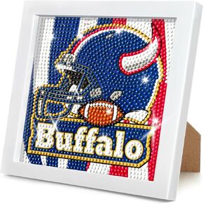Morusen Dallas Team Helmet Diamond Painting Kit with Frame - 5D DIY Round Drill Art Set for Adults - Exquisite Sports Wall Decor & Craft Gift in Saudi Arabia