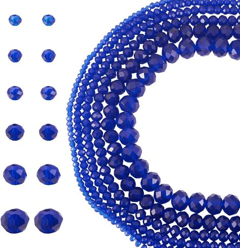 4 Strands Faceted Glass Beads Crystal 3/4/6/8mm Rondelle Transparent Glass Loose Spacer Beads for DIY Bracelet Necklace Wristband Keychain Jewelry Craft Making, Pale Violet Red in Kuwait