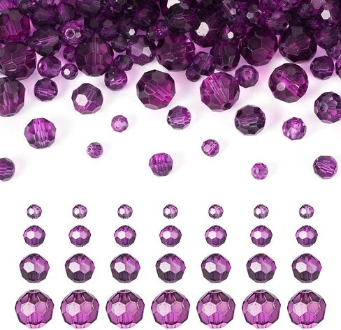 4 Strands Faceted Glass Beads Crystal 3/4/6/8mm Rondelle Transparent Glass Loose Spacer Beads for DIY Bracelet Necklace Wristband Keychain Jewelry Craft Making, Pale Violet Red in Kuwait