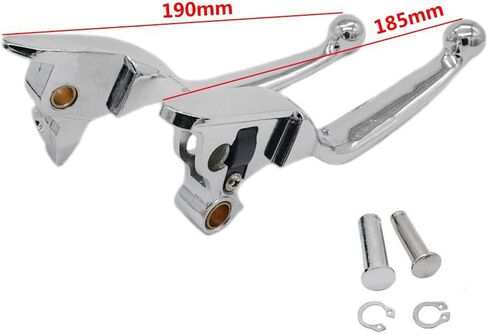 Premium Aluminum Motorcycle Brake & Clutch Lever Compatiable with Harley Street Glide FLHX Road King FLHR Road Glide FLTR FLHTCU 08-13 -Safety, Corrosion-Resistant, Smooth Brake, Chrome in Kuwait