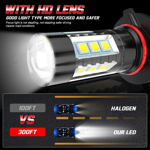 CHUSYYRAY Light Bulbs Compatible with Mitsubishi Raider 2006 2007 2008 2009, Driving Light Fog Light Combo Kit for Off Road, Halogen Replacement 6500K, IP67 Waterproof, Pack of 4 in Kuwait