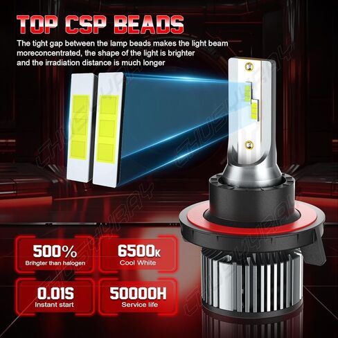 CHUSYYRAY Light Bulbs Compatible with Mitsubishi Raider 2006 2007 2008 2009, Driving Light Fog Light Combo Kit for Off Road, Halogen Replacement 6500K, IP67 Waterproof, Pack of 4 in Kuwait
