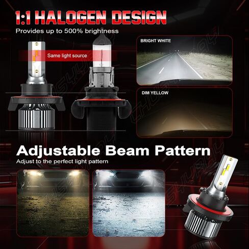 CHUSYYRAY Light Bulbs Compatible with Mitsubishi Raider 2006 2007 2008 2009, Driving Light Fog Light Combo Kit for Off Road, Halogen Replacement 6500K, IP67 Waterproof, Pack of 4 in Kuwait