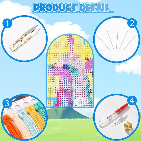 EZDNKPI Underwater Scene with Color Fish Coral DIY 11CT Stamped Cross Stitch Kits for Beginners Easy Needlepoint Embroidery Counted Cross Stitch Art Craft for Wall Decoration 12x16inch in Kuwait