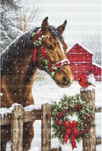 Luca-S Cross Stitch Kit Gold - Holiday Magic, B710, Counted Cross Stitch Kit for Adults, Needlecraft and Embroidery Kit in Saudi Arabia