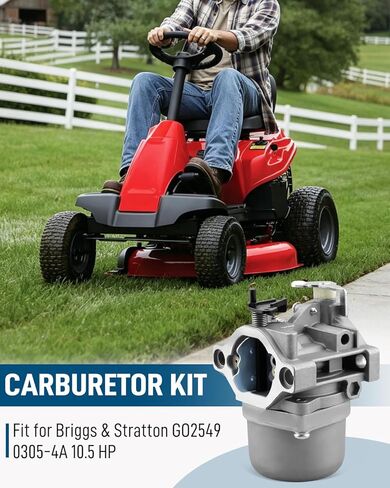 794457 Carburetor Replacement Fit for Briggs & Stratton GO2549 0305-4A 10.5 HP, Fit for Nikki 794457 – Carb Kit with Rubber Hose Gasket Plastic Adapter in Kuwait